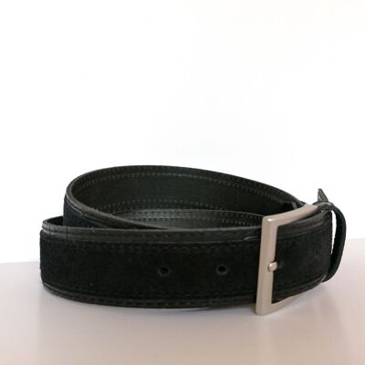 PACK of 6 Leather belt.   AV 7 BLACK.
