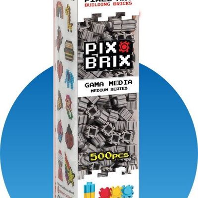 PIX BRIX PIXEL ART SET 500 PIEZAS GRISES GAMA MEDIA