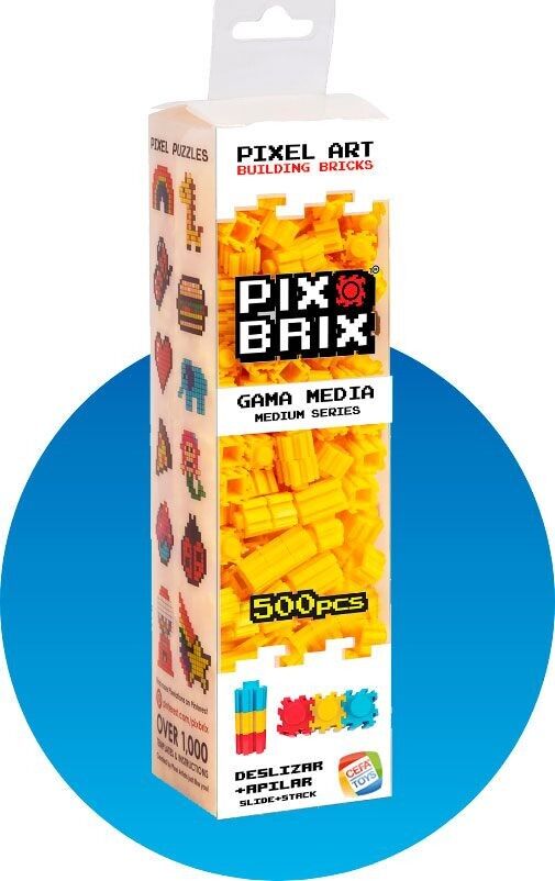 PIX BRIX PIXEL ART SET 500 GELBE TEILE MITTELBEREICH