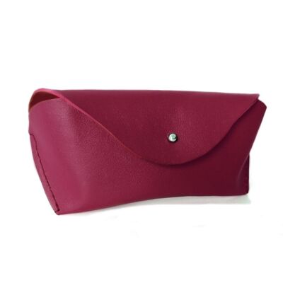 Etui à lunettes en cuir BALMORAL SCARLETT