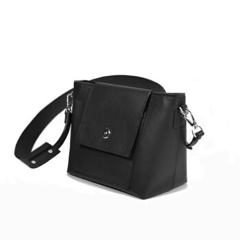 Sac bandoulière JOLIE NOIR en cuir 4