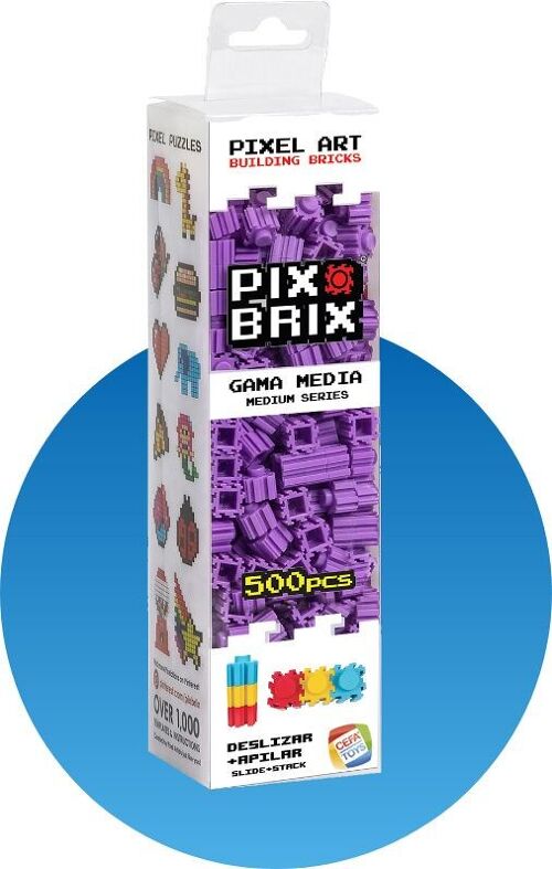 PIX BRIX PIXEL ART SET 500 PIEZAS PURPURAS GAMA MEDIA