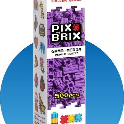PIX BRIX PIXEL ART SET 500 PEZZI VIOLA GAMMA MEDIA