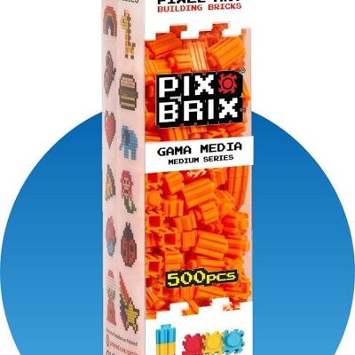 PIX BRIX PIXEL ART SET 500 PIÈCES ORANGE MOYENNE GAMME