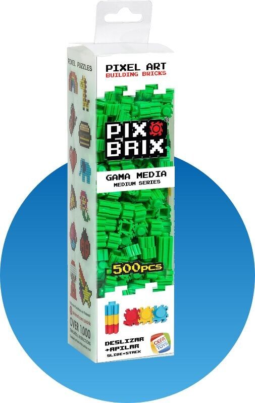 PIX BRIX PIXEL ART SET 500 GRÜNE TEILE MITTELBEREICH