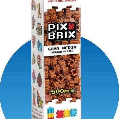 PIX BRIX PIXEL ART SET 500 BRAUNTEILE MITTELBEREICH