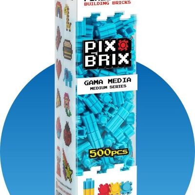 PIX BRIX PIXEL ART SET 500 PIÈCES BLEU MOYENNE GAMME