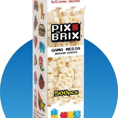 PIX BRIX PIXEL ART SET 500 WHITE PIECES MIDDLE RANGE