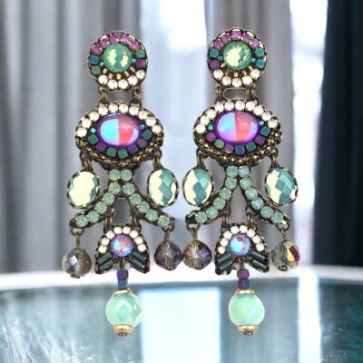 URBAN STYLE EARRINGS WITH CRYSTALS