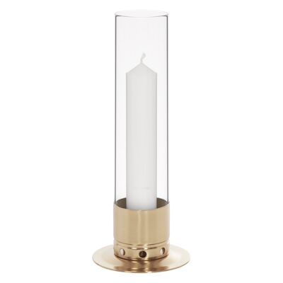 Candleholder Kattvik LARGE with storm glass - Brass