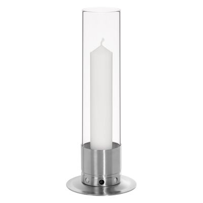 Candleholder Kattvik LARGE with storm glass - Brushed Stainless Steel