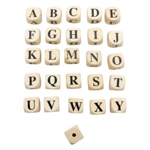 GICO PERLEN perles nominatives en bois cubes de lettres individuels A-Z -Fabriqué en UE- 5020
