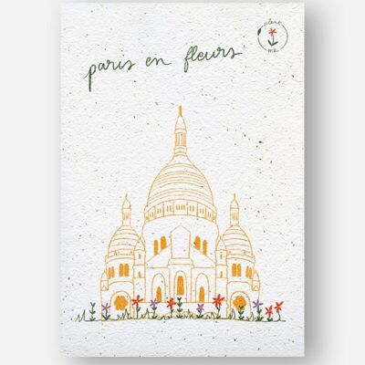 Karte zum Pflanzen – Paris in voller Blüte