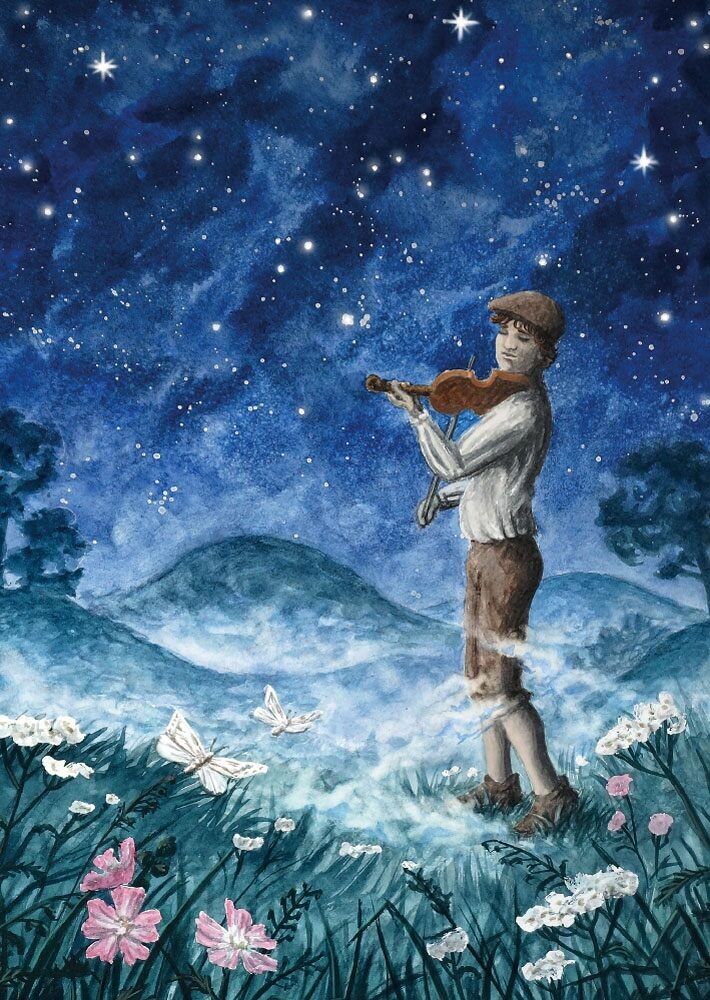 Geigenspieler Postcard