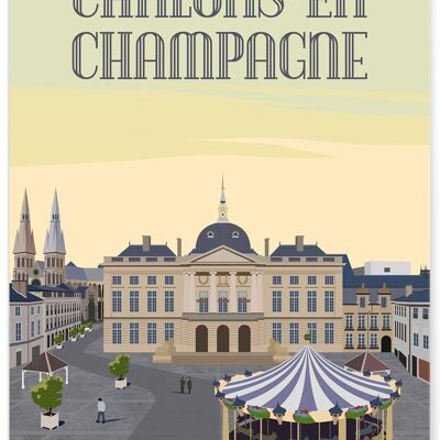 Cartel de la ciudad de Châlons-en-Champagne