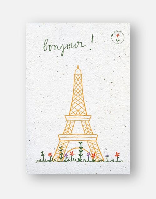 Carte à planter - Bonjour !