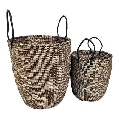 set of 2 Djibi baskets - Edouard black