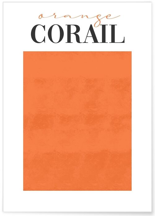 Affiche Orange Corail