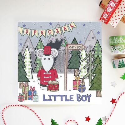 Spezielle Weihnachtskarte für kleine Jungen