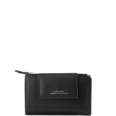 STAMP col. wallet Petra ST2004, woman, leather, black