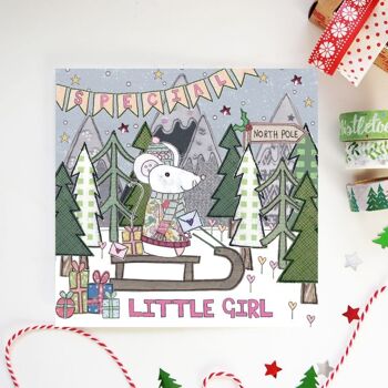 Carte de Noël spéciale petite fille 1