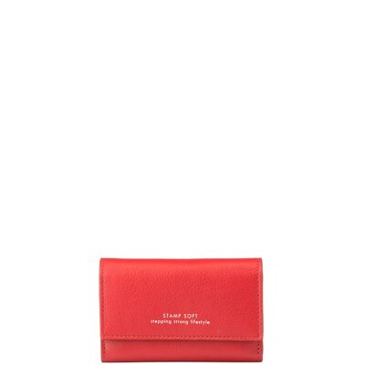 Portefeuille STAMP col. Petra ST2008, femme, cuir, rouge