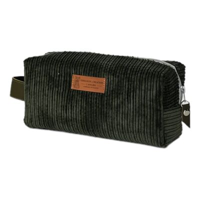 Nomad pencil case S, khaki “Velvet”