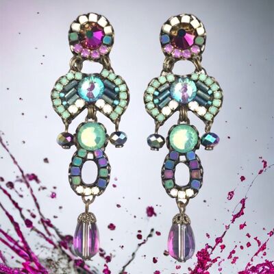 URBAN STYLE EARRINGS WITH CRYSTALS