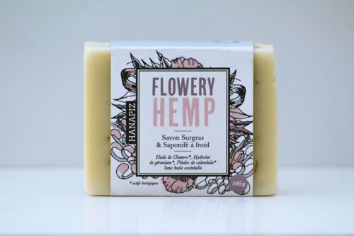 Soin du visage surgras au chanvre et calendula - "Flowery Hemp"