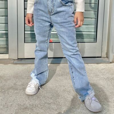 High-waisted, adjustable flare jeans for girls
