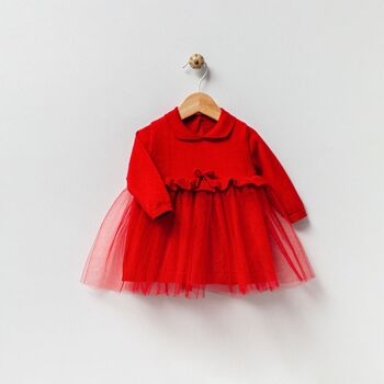 Robe Tutu tricotée 100% coton, paquet de quatre tailles, collection "Lucky Red", 0-12M 4