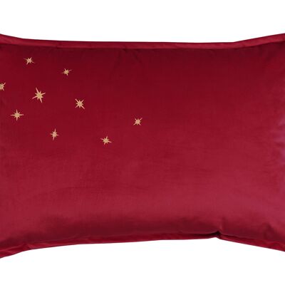 PILLOW DELUX CARMIN RED STARS