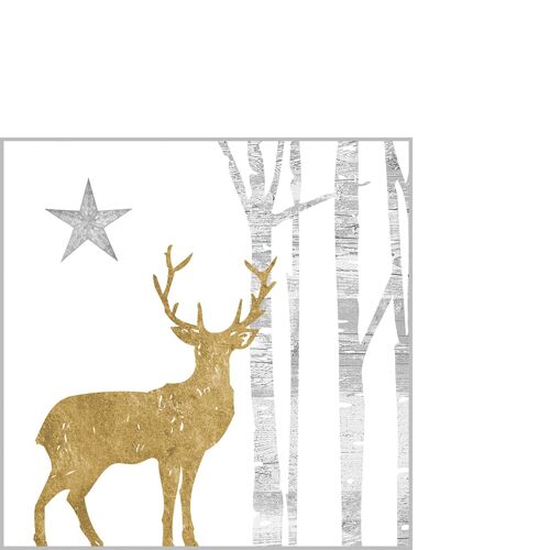 Mystic Deer gold Napkin 25x25