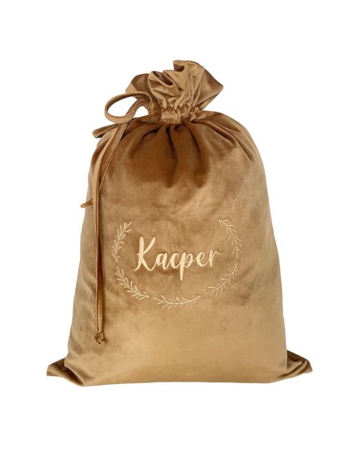 CHRISTMAS BAG GOLDEN BRONZE PERSONALIZED