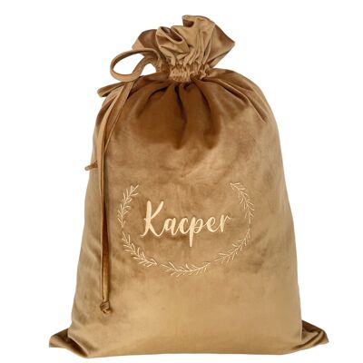 CHRISTMAS BAG GOLDEN BRONZE PERSONALIZED