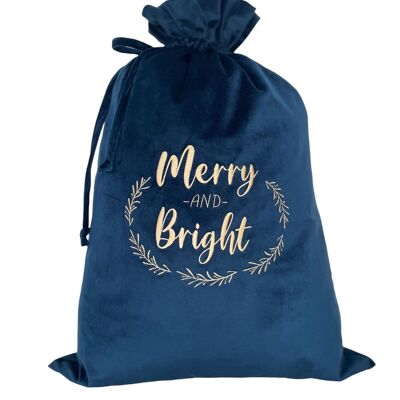 BOLSO NAVIDAD AZUL REAL ALEGRE Y BRILLANTE