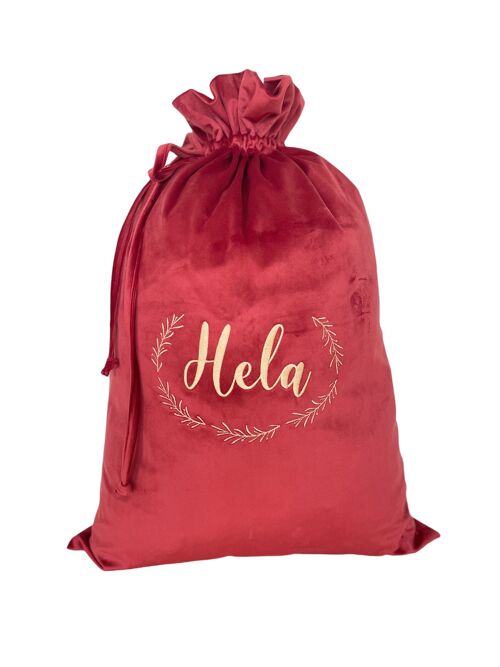 CHRISTMAS BAG CARMIN RED PERSONALIZED