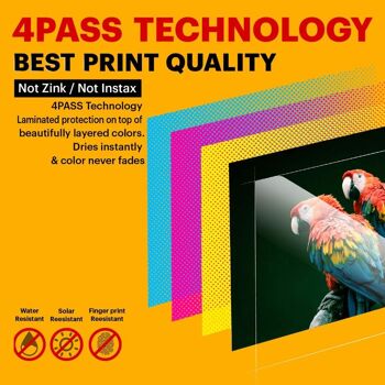 KODAK - Pack Imprimante PD460 + Cartouche et Papier pour 120 Photos - Photo Bluetooth & Docking - Format Carte Postale 10x15 cm 4