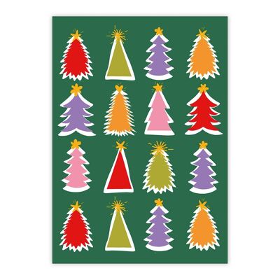 Carte postale verte Délice de Noël