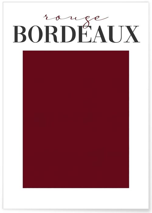 Affiche Rouge Bordeaux