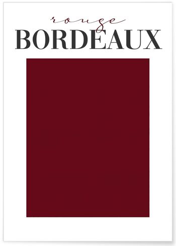 Affiche Rouge Bordeaux 1
