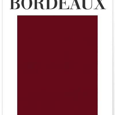 Affiche Rouge Bordeaux