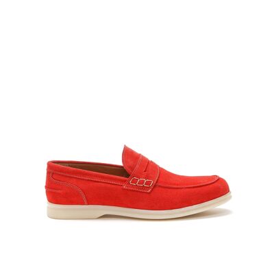 Cherry red moccasin for men. Made in Italy. Manufacturer model FD3099