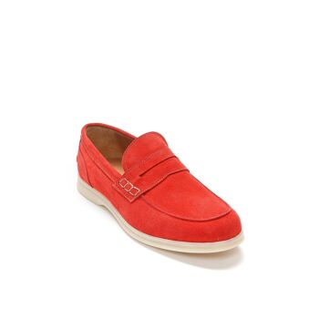 Mocassin rouge cerise pour homme. Fabriqué en Italie. Modèle du fabricant FD3099 2