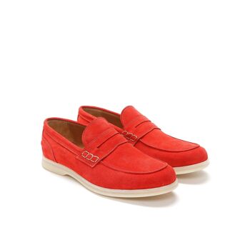 Mocassin rouge cerise pour homme. Fabriqué en Italie. Modèle du fabricant FD3099 5