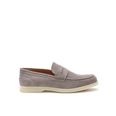 Gray moccasin for men. Made in Italy. Manufacturer model FD3095