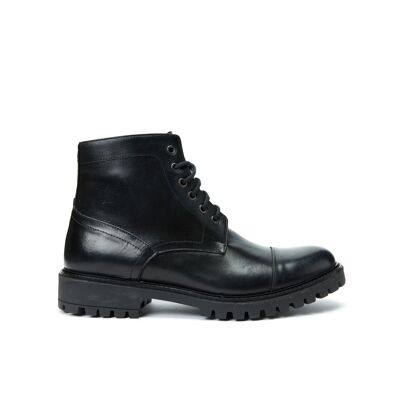 Schwarze Herrenstiefeletten. Hergestellt in Italien. Herstellermodell FD3129