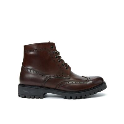Dark brown ankle boots for men. Made in Italy. Manufacturer model FD3127