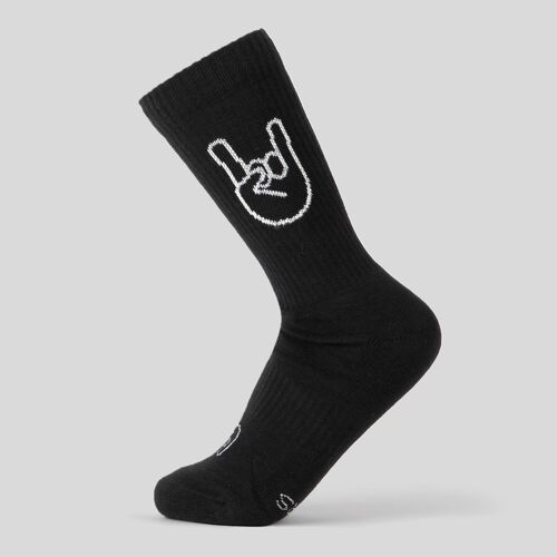 Socken ROCK`n`ROLL schwarz - aus Biobaumwolle - Sportsocken