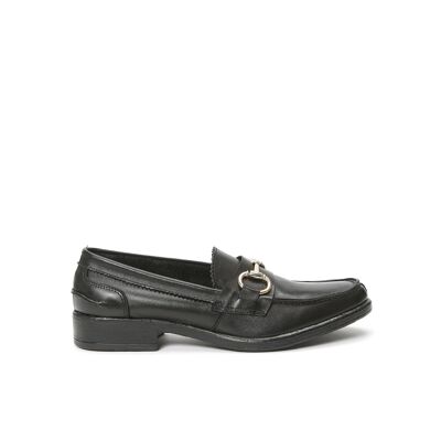 Black moccasin for women. Made in Italy. Manufacturer model FD3807